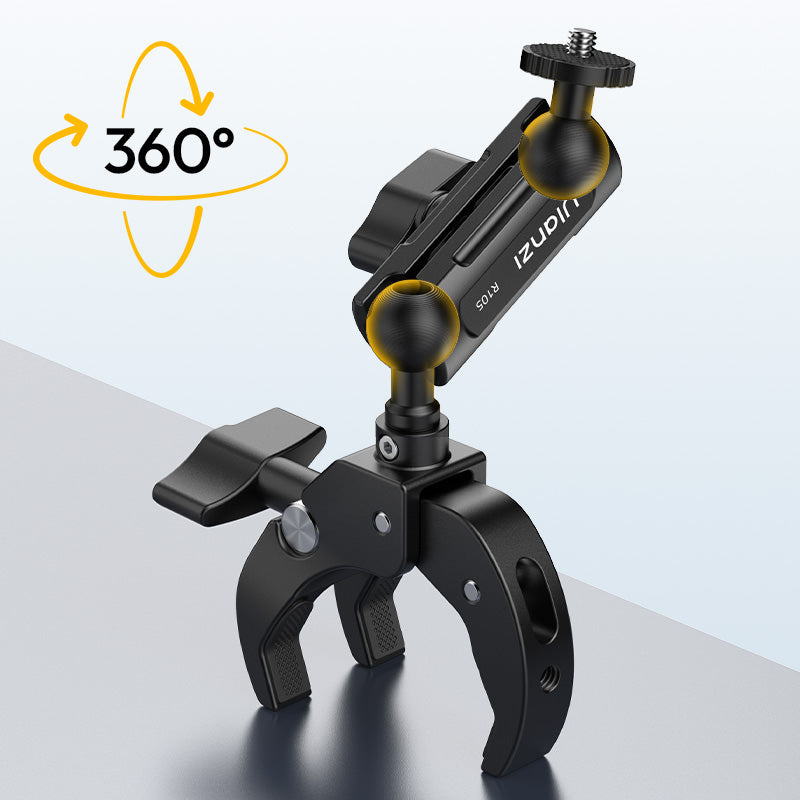 Ulanzi R105 Y Super Clamp – Dvojitá kulová hlava s otáčením o 360°