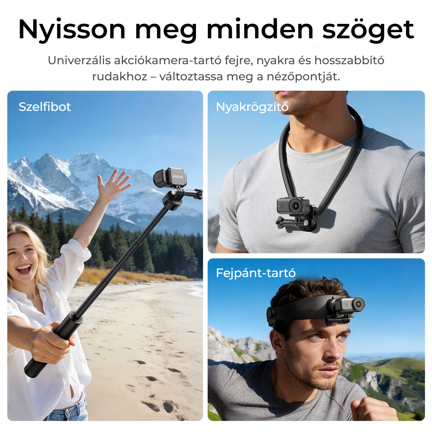 Ulanzi OA25 – Pro selfie tyče, krk i čelenku