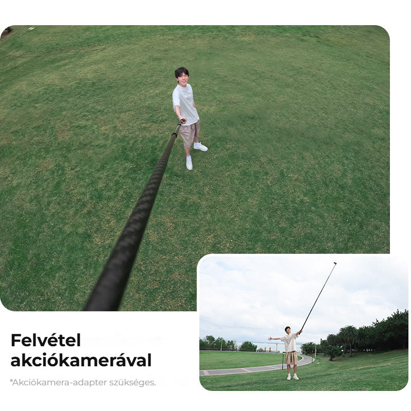 Ulanzi VL02 karbonová selfie tyč 2,7 m – Natáčení akční kamerou