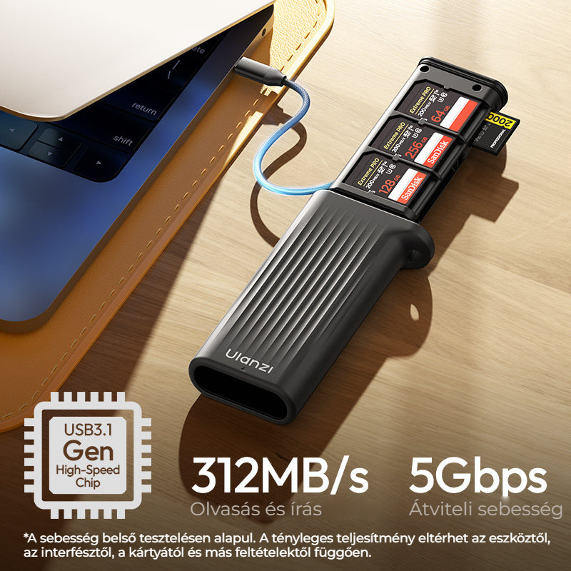 Ulanzi CR2 All-in-One Card Case (Black) – Přenos až 312 MB/s