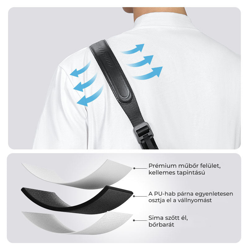 Ulanzi CSS1 U-Snap Camera Shoulder Strap (Mercury Silver) – Pohodlí na rameni