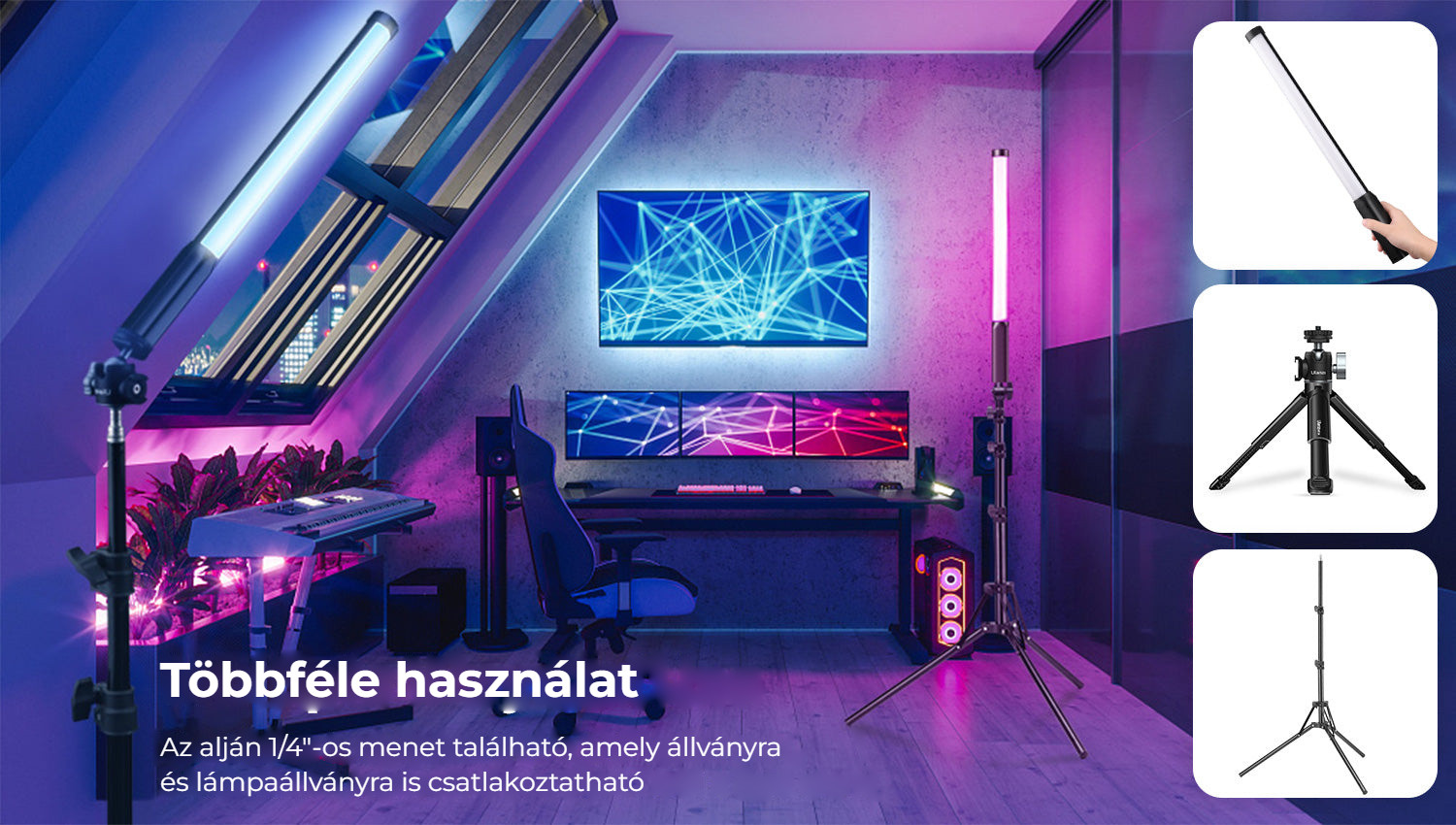 Ulanzi VL119 RGB LED tyč 10 W – Více způsobů použití