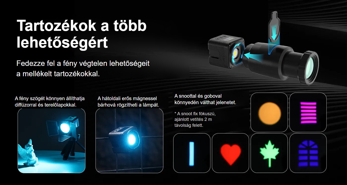 Ulanzi L3 RGB COB Fill Light – Příslušenství pro více možností