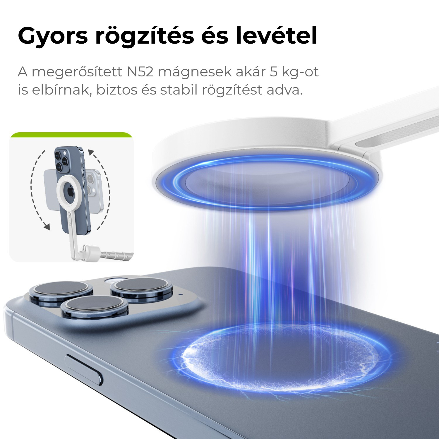 Ulanzi MG-003 Pro V3 bílý – Rychlé nasazení a sundání