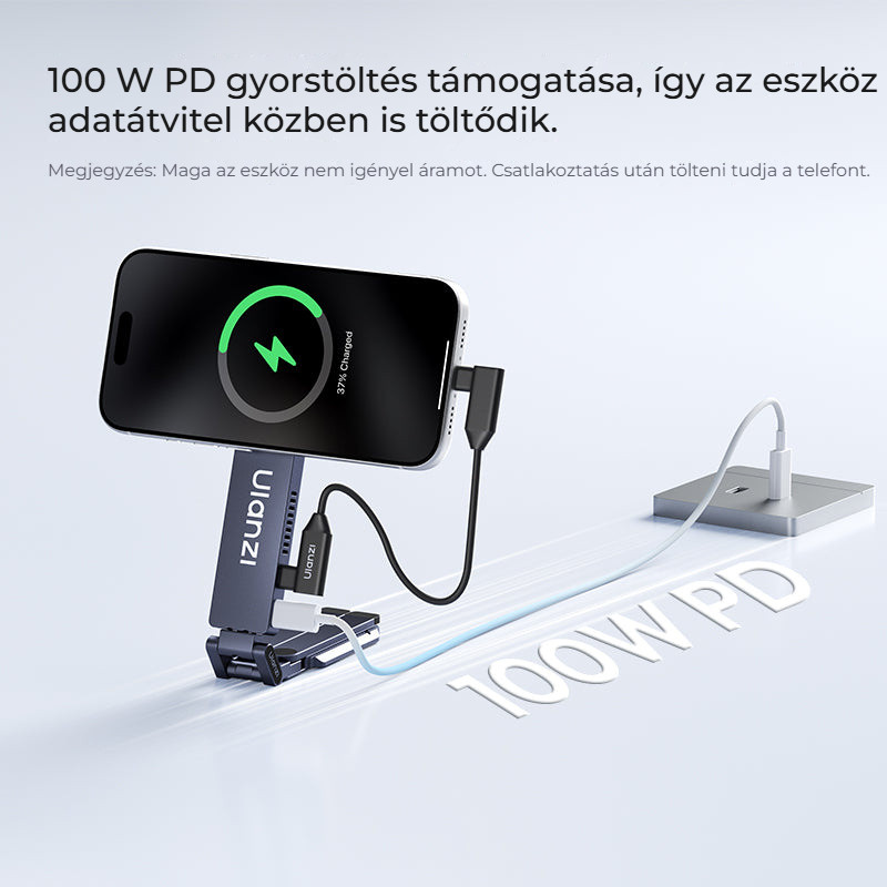 Ulanzi MA58 MagLock SSD box s držákem – Napájení 100 W PD při přenosu dat