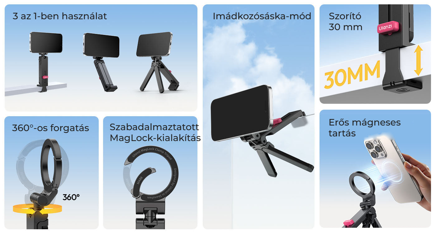 Ulanzi MA88 MagLock magnetický držák telefonu – Přehled hlavních vlastností