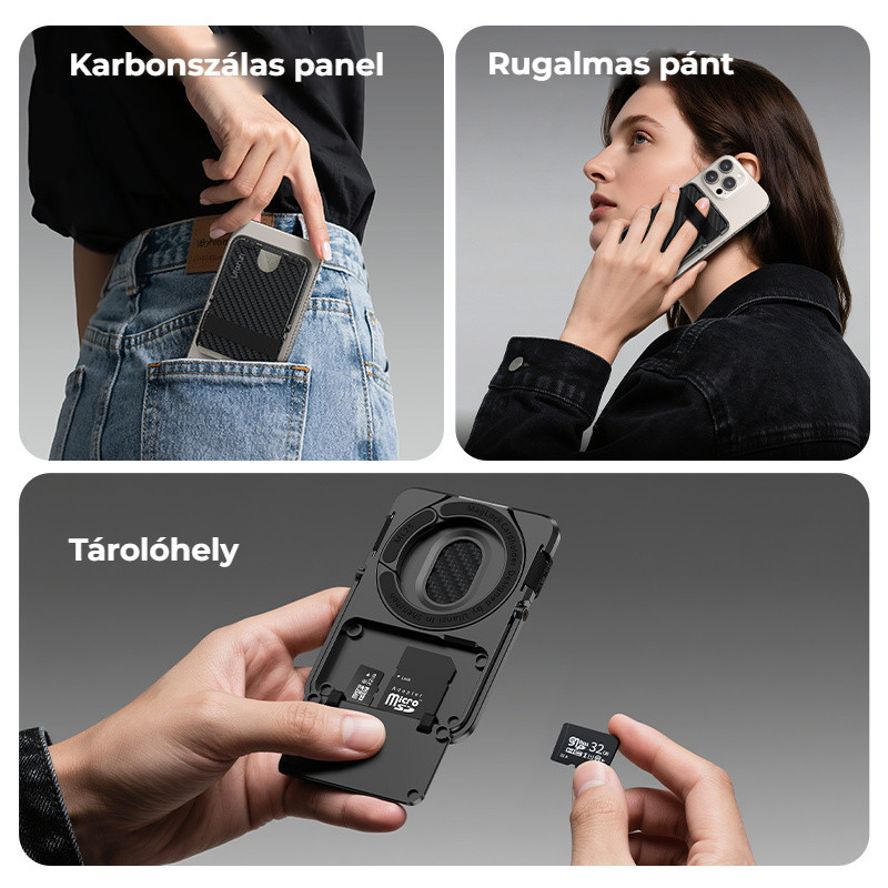 Ulanzi ML25 pouzdro na karty – Karbon, pružný pásek a úložný prostor
