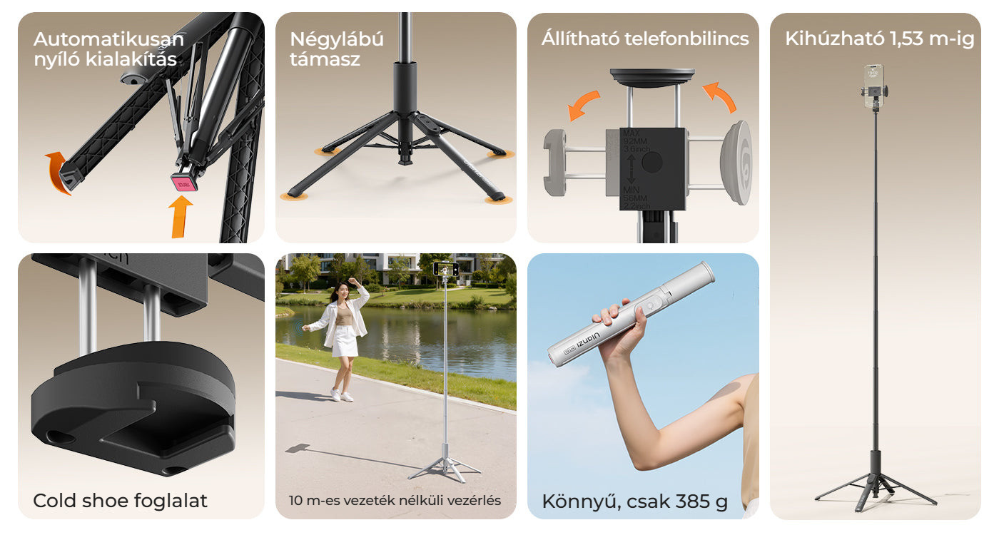 Ulanzi MT86 automatický stativ, bílý – Přehled hlavních vlastností