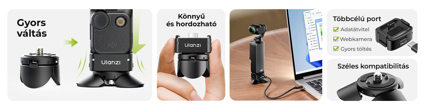 Ulanzi Pocket 3 Mini Tripod Kit PK-08 + PK-11 – Přehled hlavních výhod