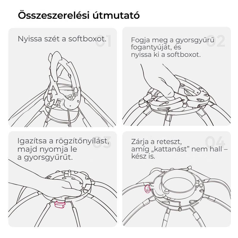Ulanzi FOLD QS80 softbox 80 cm Bowens – Jak softbox rozložit
