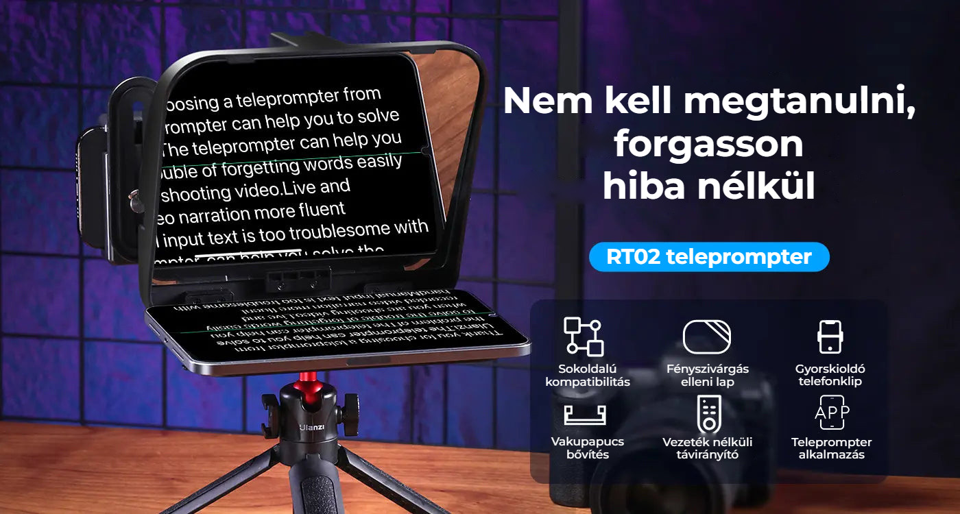 Ulanzi RT02 teleprompter pro tablety a smartphony