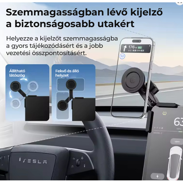 Ulanzi SK28 magnetický držák pro Tesla – Displej v úrovni očí