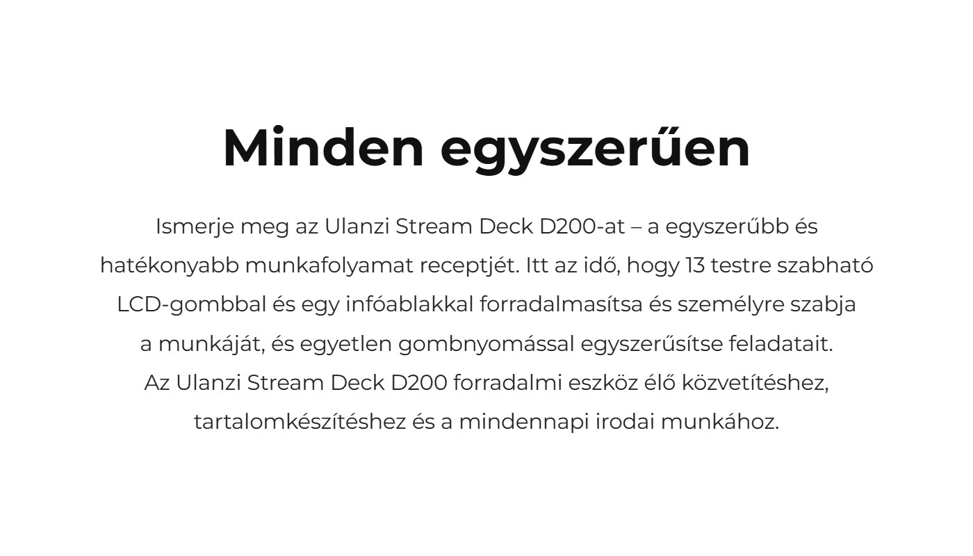 Ulanzi D200 Stream Controller – Vše jednoduše