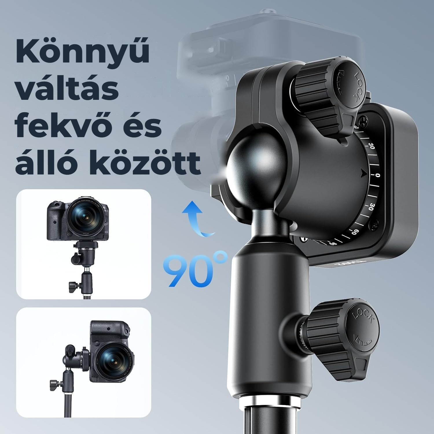 Ulanzi TH02 Uka obrácená kulová hlava – Na šířku i na výšku jedním přepnutím