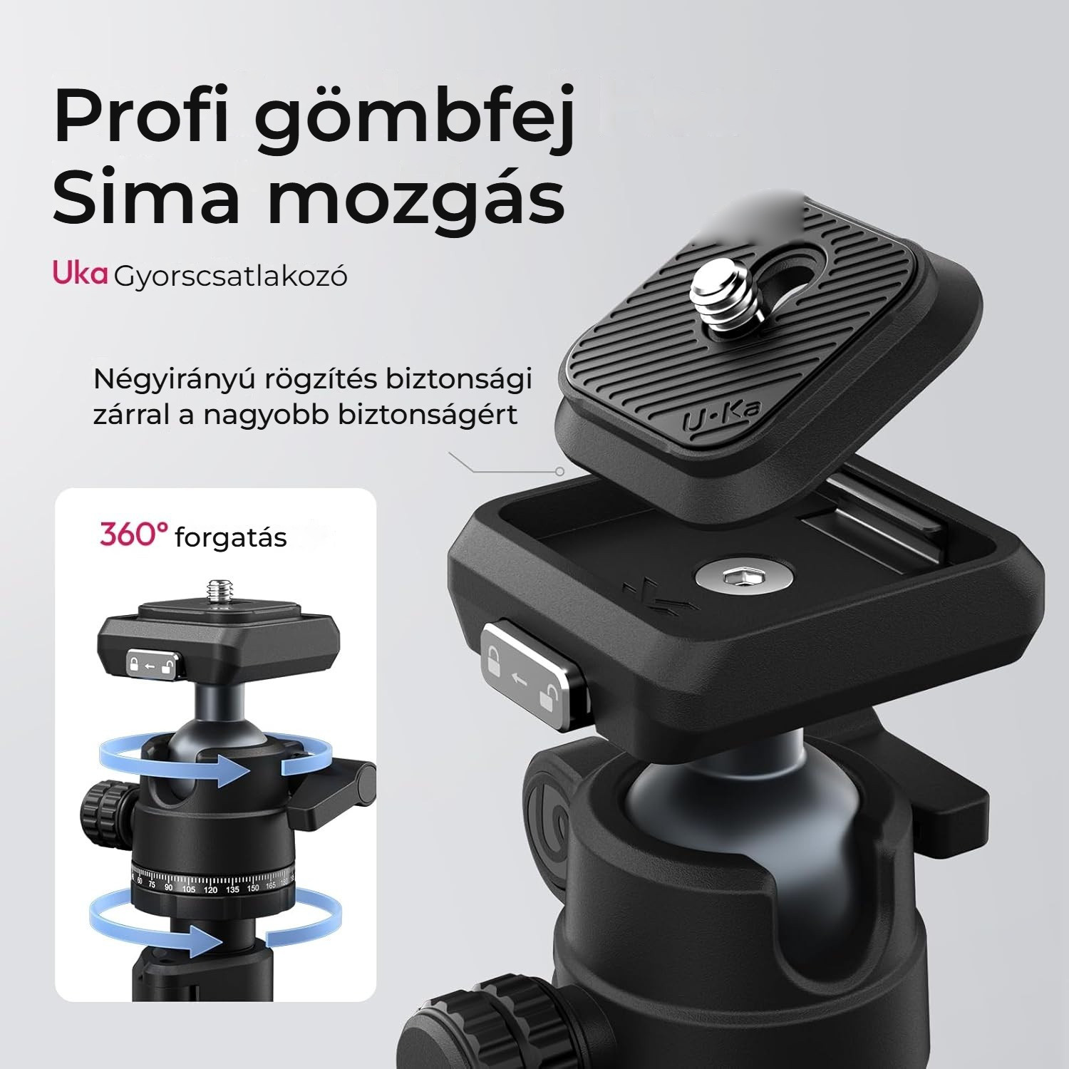 Ulanzi TT59 stativ s vodorovným sloupem – Profi kulová hlava s Uka