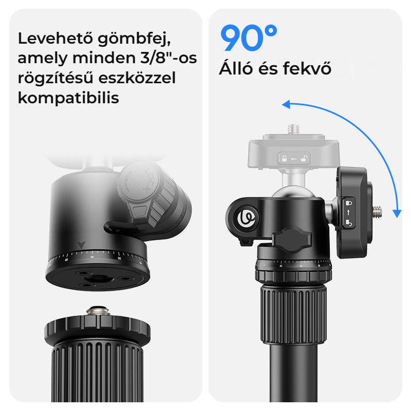 Ulanzi 1.8m Lightweight Mirrorless Tripod – Odnímatelná hlava se závitem 3/8″