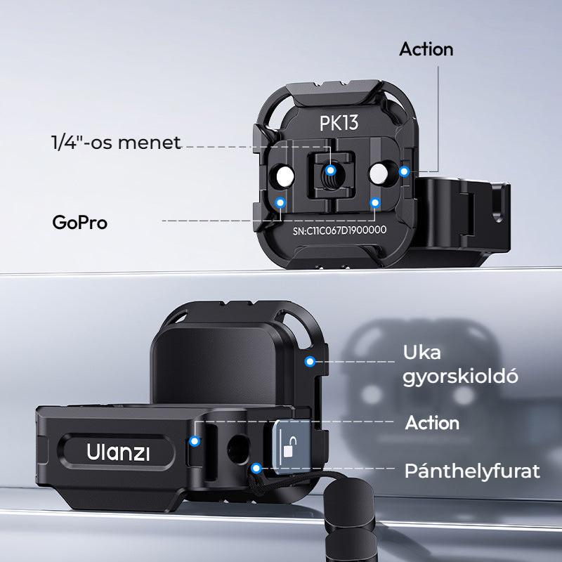 Ulanzi PK13 Uka Expansion Adapter for DJI Osmo Pocket 3 – Uka, Action a otvor pro poutko