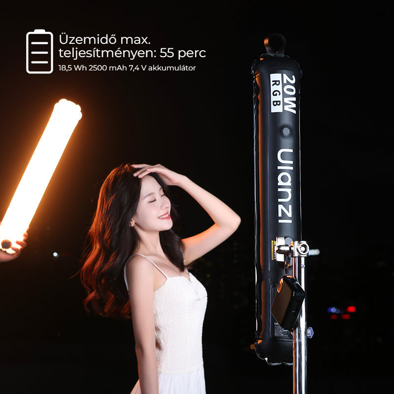 Ulanzi UA20C 20W RGB Magnetic Air Tube Light – Výdrž až 55 minut