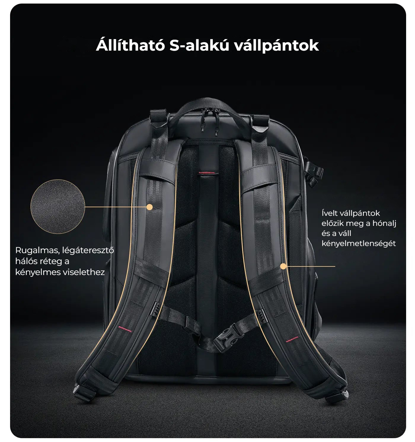 Ulanzi BP10 Hardshell Camera Backpack – Anatomicky tvarované ramenní popruhy