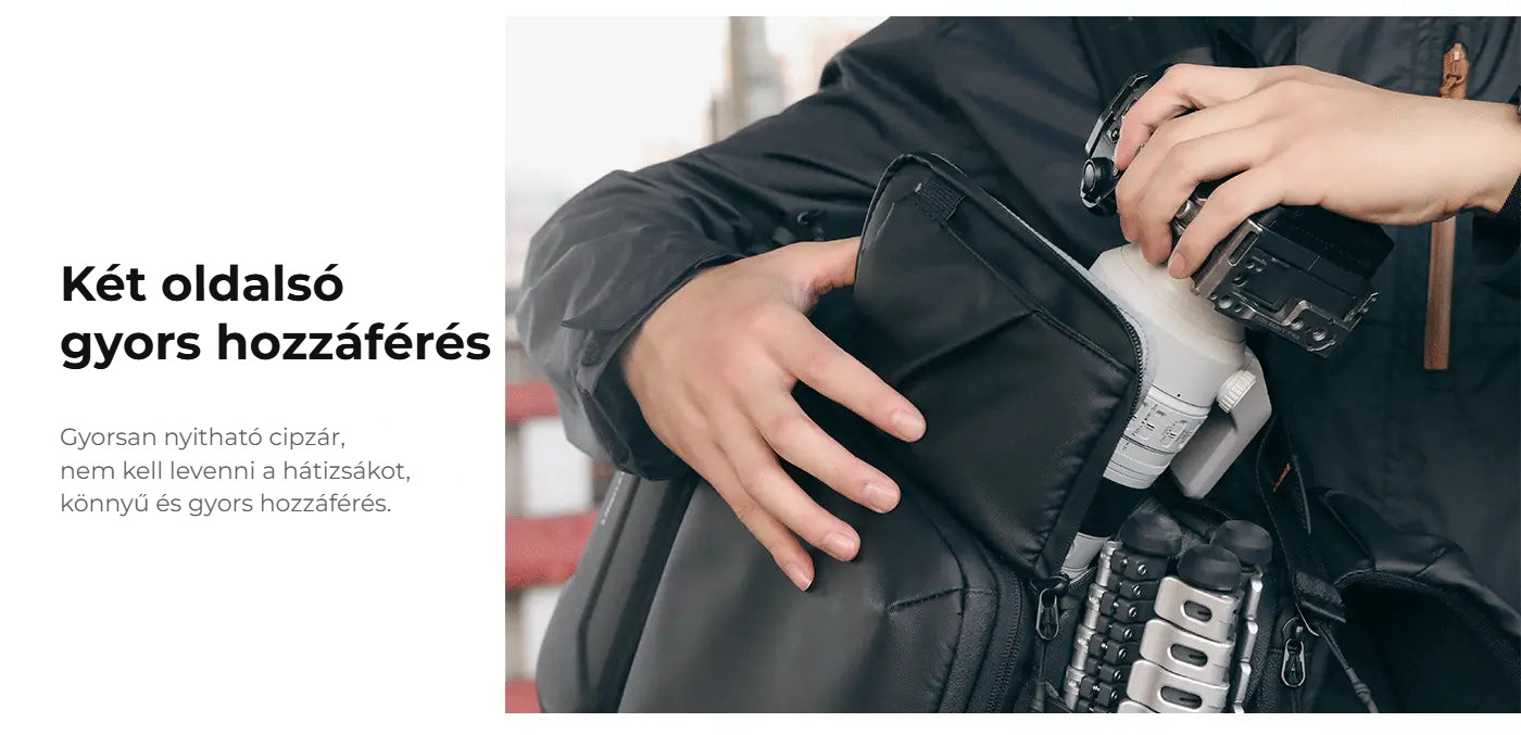Ulanzi BP10 Hardshell Camera Backpack – Dva boční vstupy pro rychlý přístup