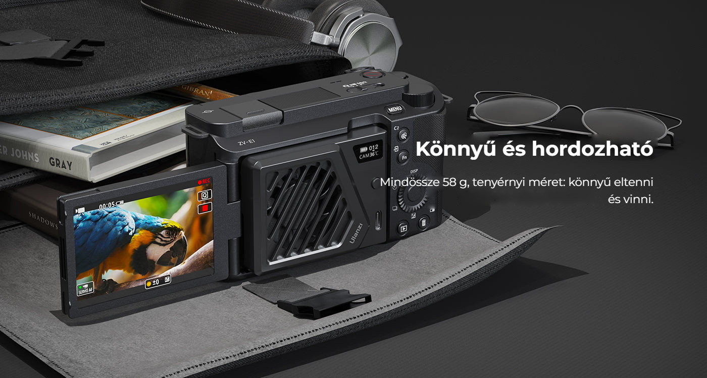 Ulanzi CA25 chladicí ventilátor pro fotoaparáty – Lehký a přenosný