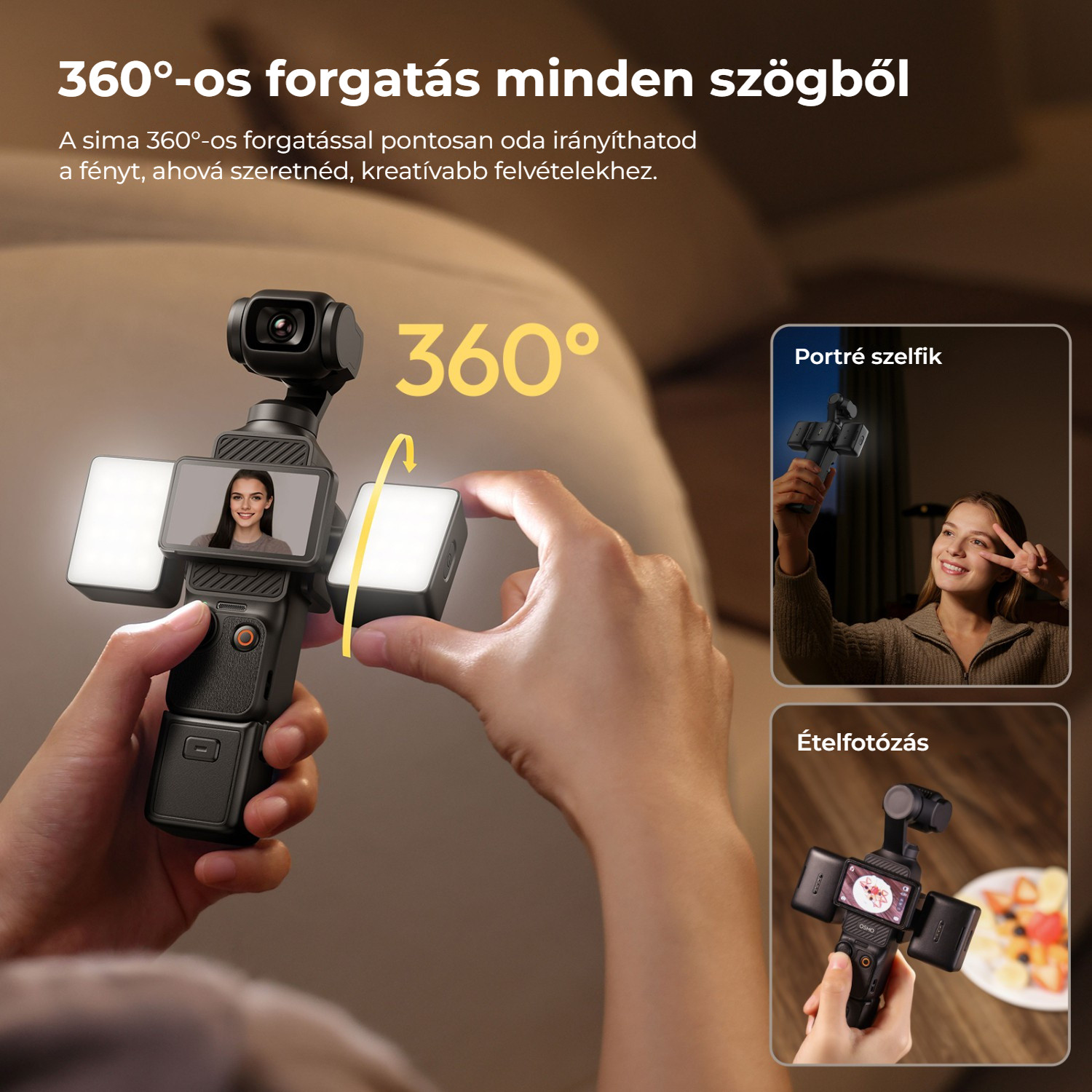 Ulanzi LM06 magnetická světla – Otáčení o 360° pro každý úhel