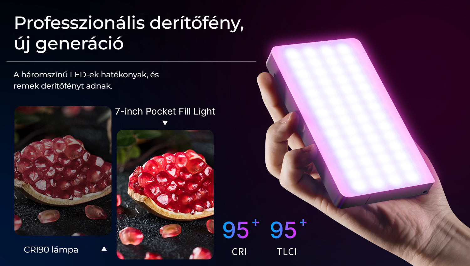 Ulanzi LT002 kapesní světlo RGB – Profesionální přisvětlení s CRI ≥ 95