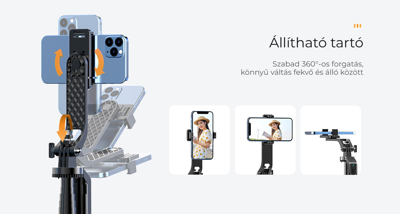 Ulanzi MA09 selfie tyč – Držák telefonu s otáčením