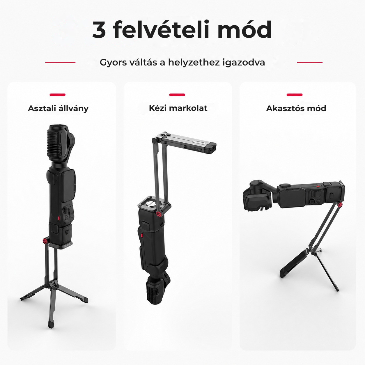 Ulanzi MA66L Black – Tři styly podle situace