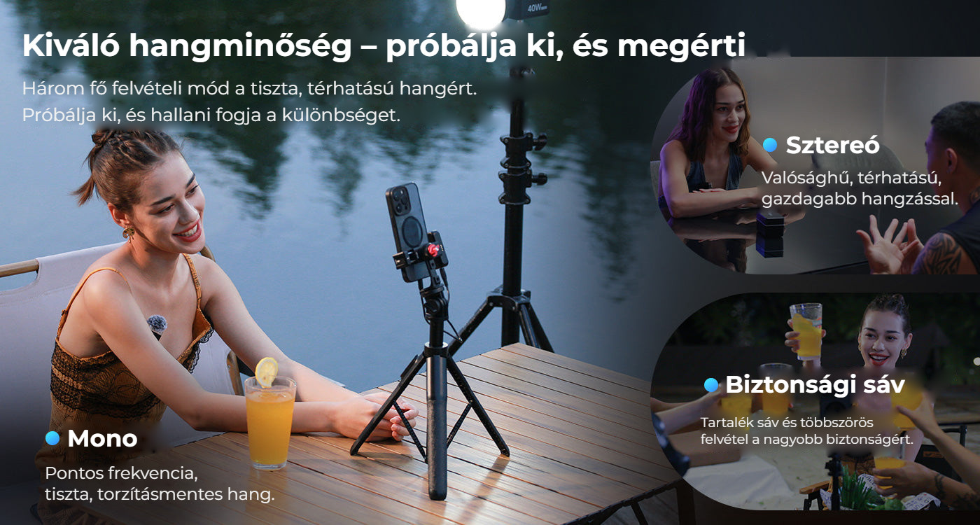 Ulanzi U-Mic AM18 – Mono, stereo a bezpečnostní stopa