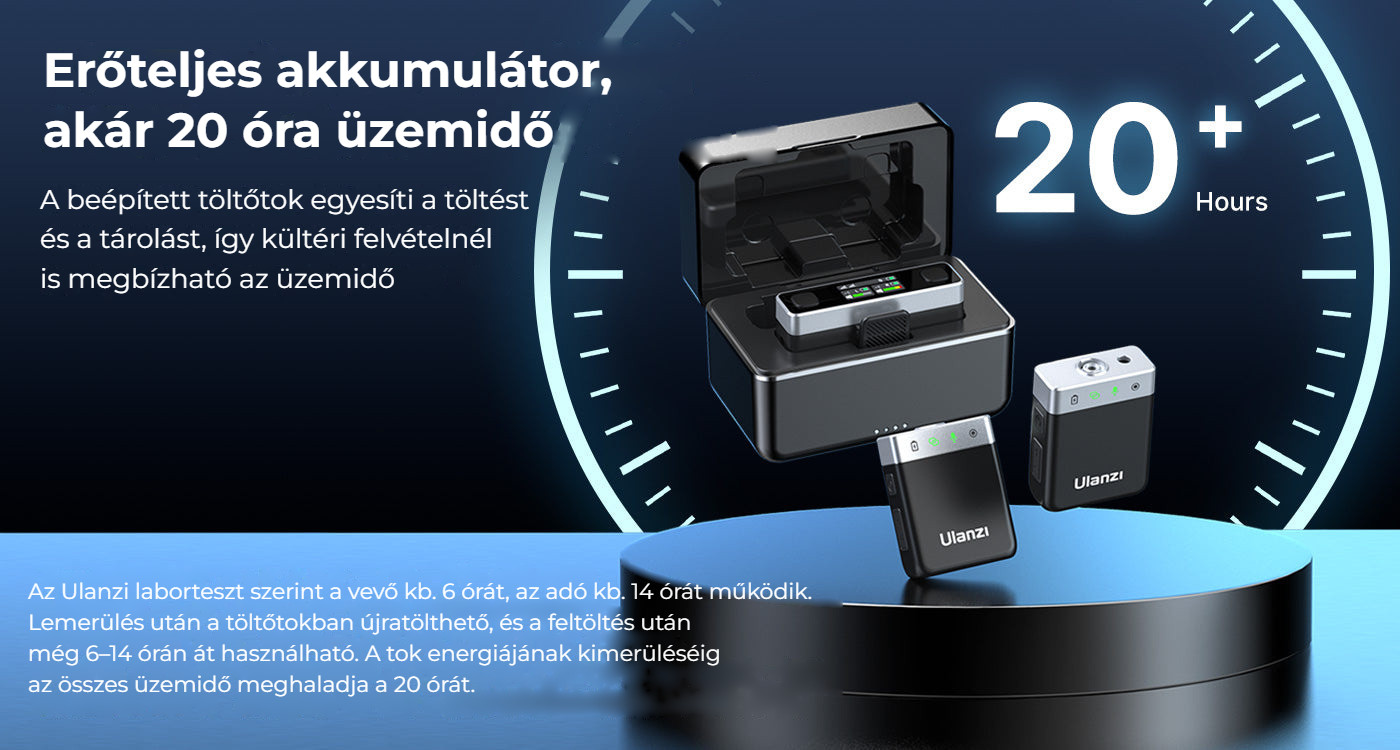 Ulanzi U-Mic AM18 – Výdrž až 20 hodin
