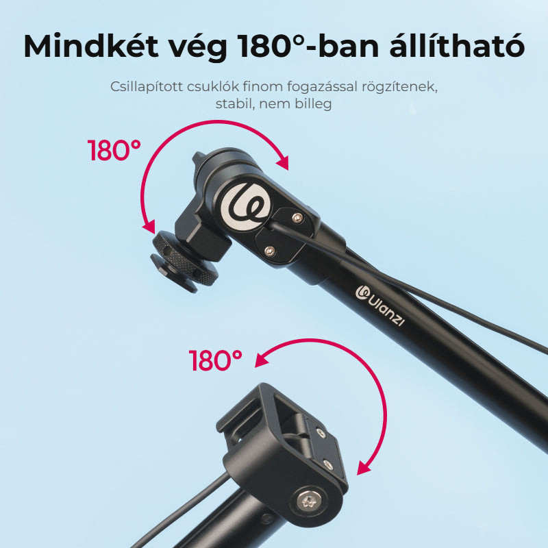 Ulanzi ZJ08 Mic Boom Pole Arm – Dva klouby s rozsahem 180°