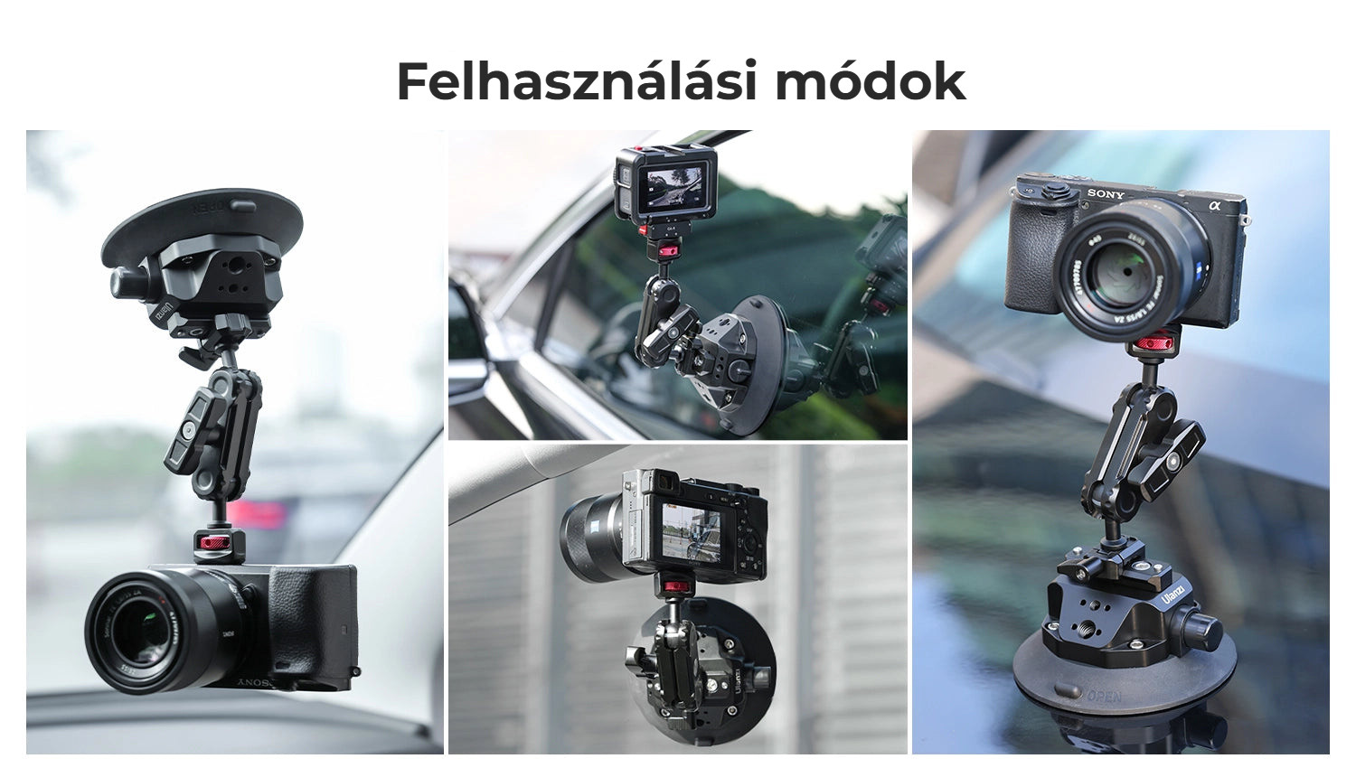 Ulanzi SC-02 vakuová přísavka 114 mm – Příklady použití