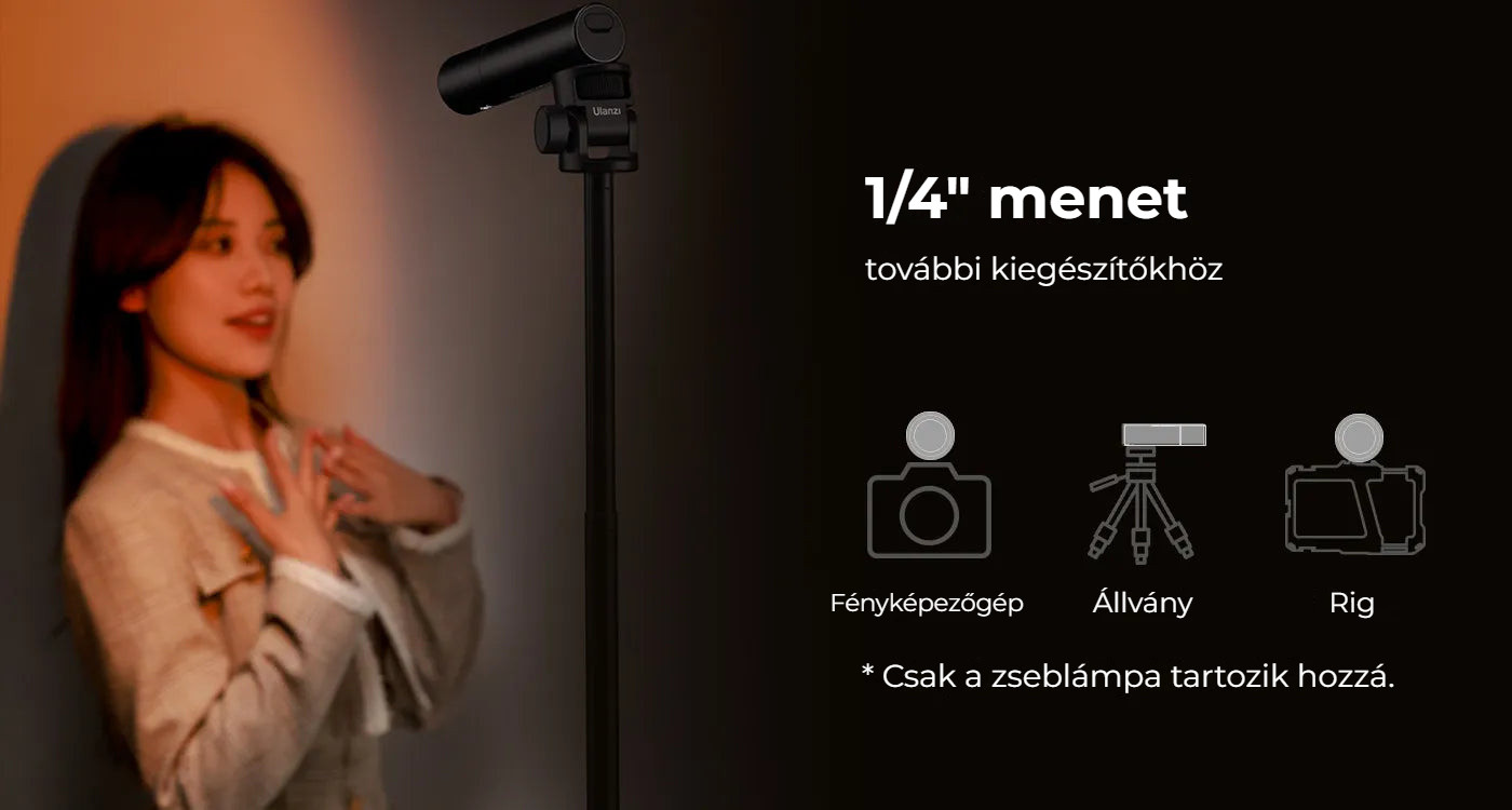 Ulanzi LM07 Videography Flashlight – Závit 1/4″ pro další příslušenství